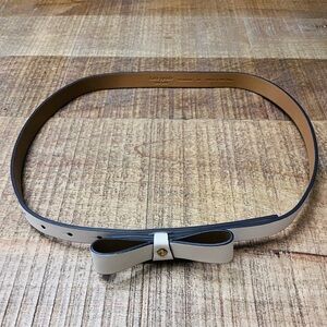 Kate Spade Black and Tan Bow Accent Belt